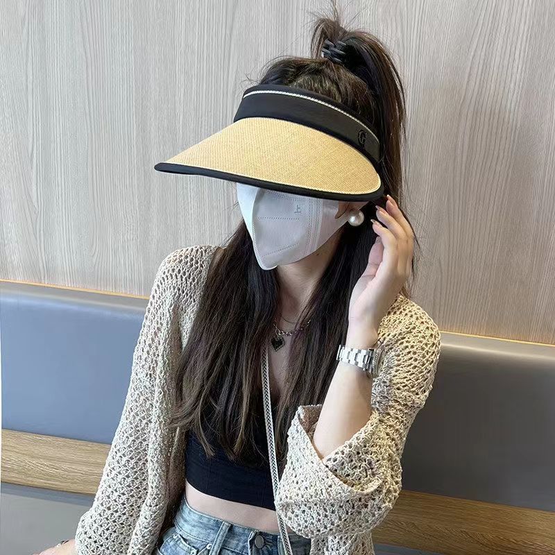 Women's fashionable open-top hats, sun hats, women's summer uv sun protection hats, outdoor cycling and running open-top sun hats Specification image