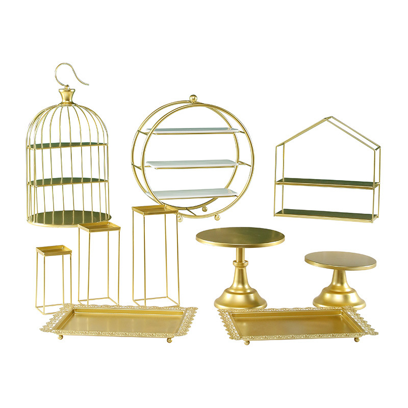 European Dessert Table Decoration Display Rack Wedding Decoration Cake Tray Afternoon Tea Heart Rack Cold Tea Break Table Item Picture