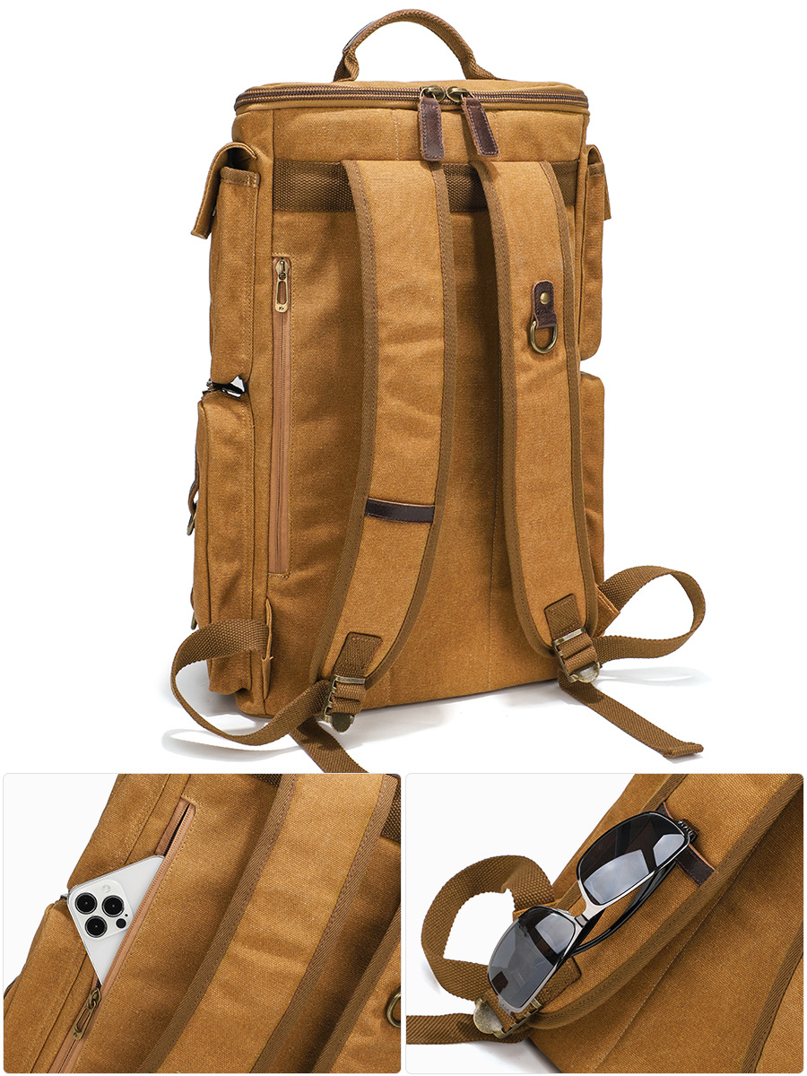 Mochila al aire libre de gran capacidad a prueba de agua de viaje para hombres mochila de escuela de diseño de nicho mochila de viaje bolsa de computadora details Picture