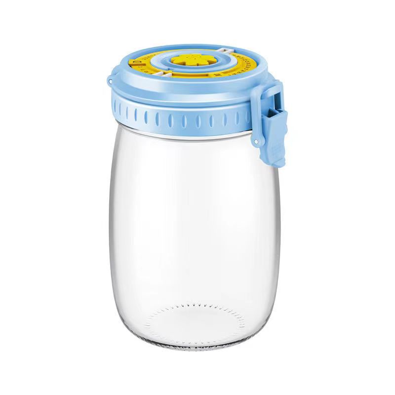 Sealed Jar Glass Storage Jar Pickle Bottle Homemade Jar Dry Fruit Multi-Grain Storage With Exhaust Fresh-Keeping Bottle Item Picture