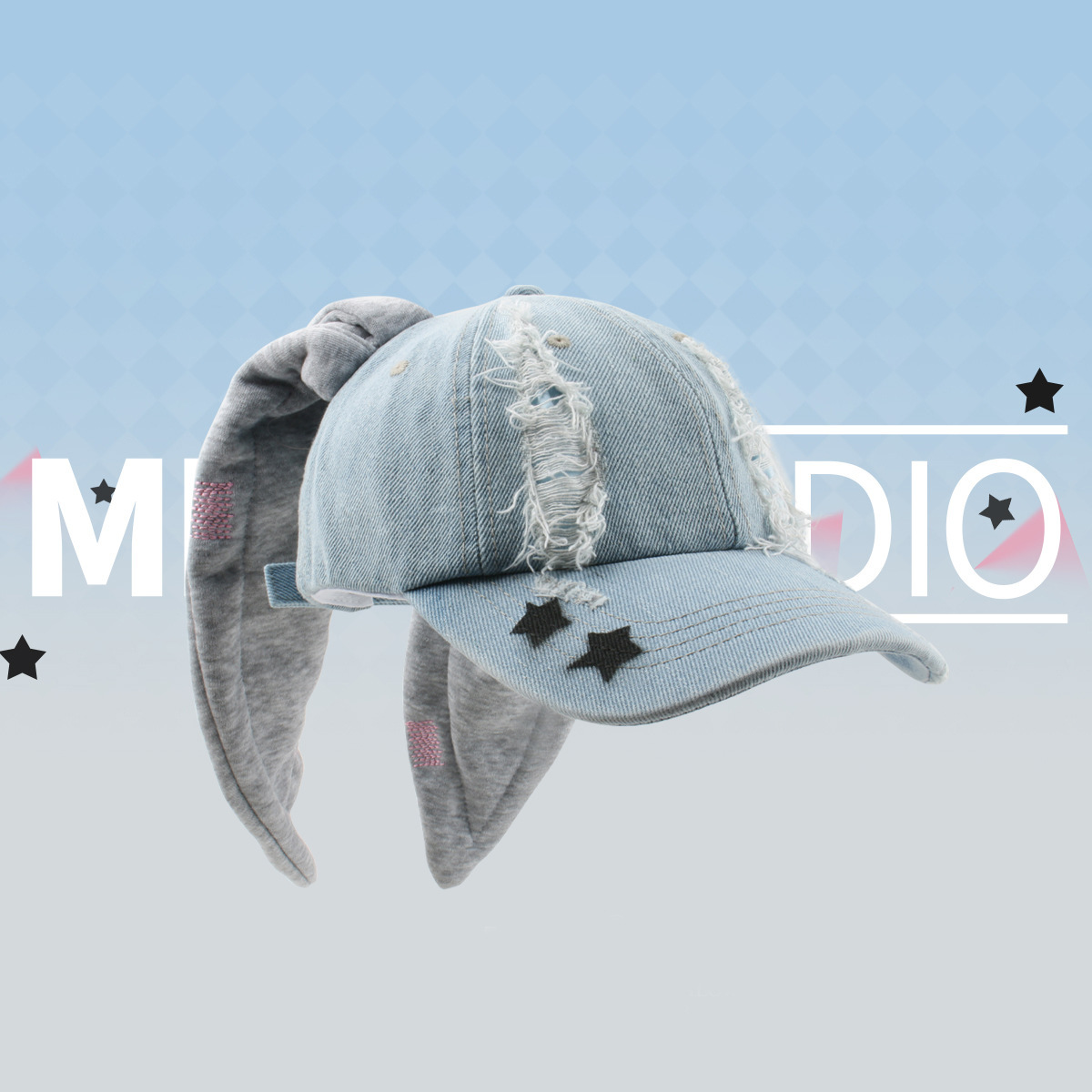 Coreano newjeans el mismo estilo conejo oreja pato tongue cowboy graffiti chica de la calle baile hip hop béisbol gorra Application Scenario