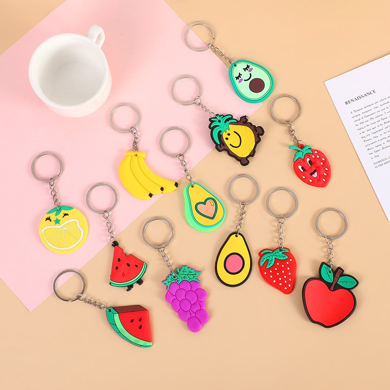 Wholesale Creative Cartoon Pvc Keychain Soft Plastic Keychain Cartoon Bag Pendant Car Keychain Gift Application Scenario
