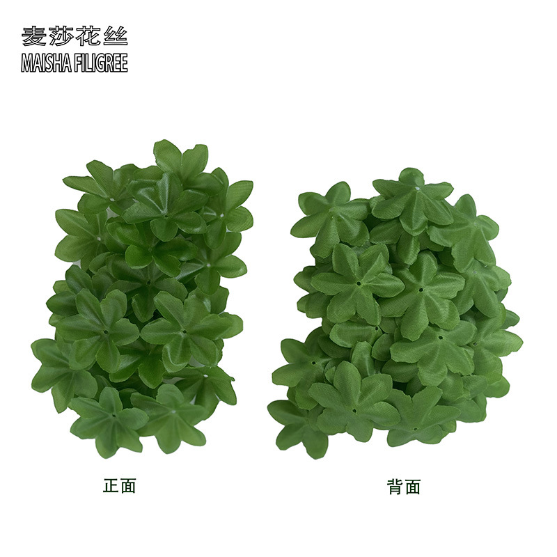 工厂厂家跨境植物绿色树叶花叶花片称斤绢花银色圣诞树叶片仿真花详情16