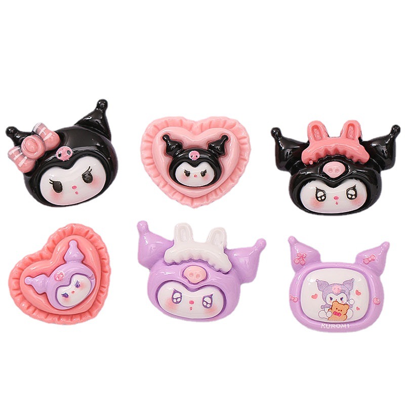 Cartoon Cute Bright Face Mimi Series Diy Cream Glue Hair Accessories Water Cup Paste Resin Accessories Wholesale Item Picture