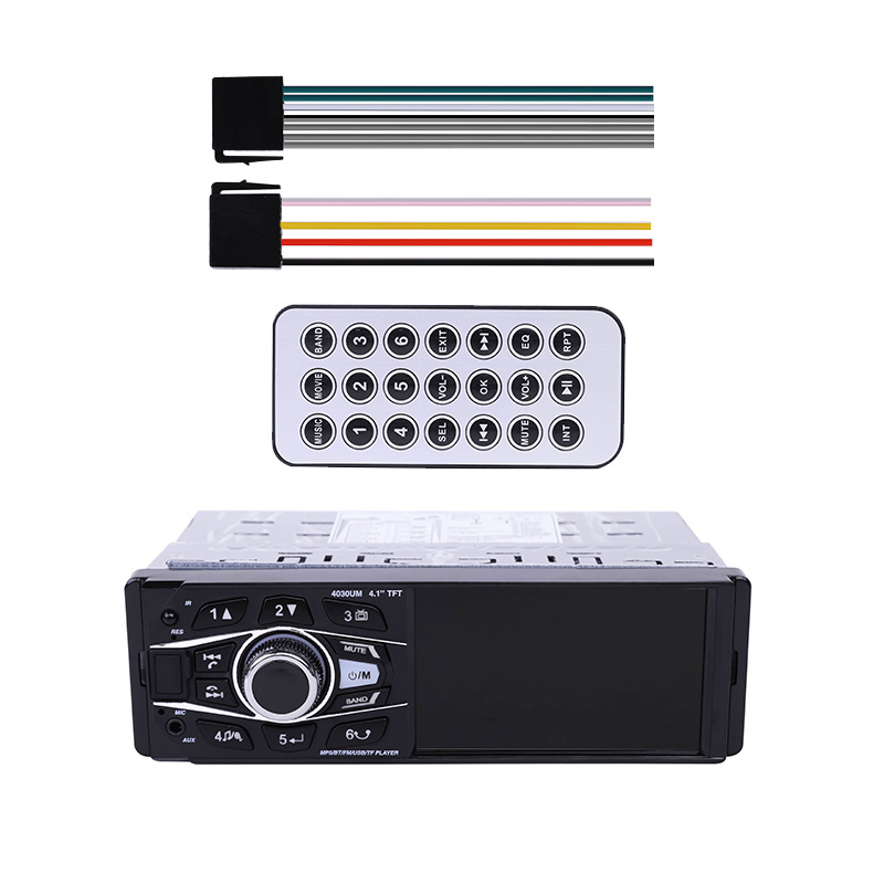 Touch screen version 4-inch high-definition dual USB car MP5 player, Bluetooth hands-free reversing camera, card insert USB flash drive Item Picture