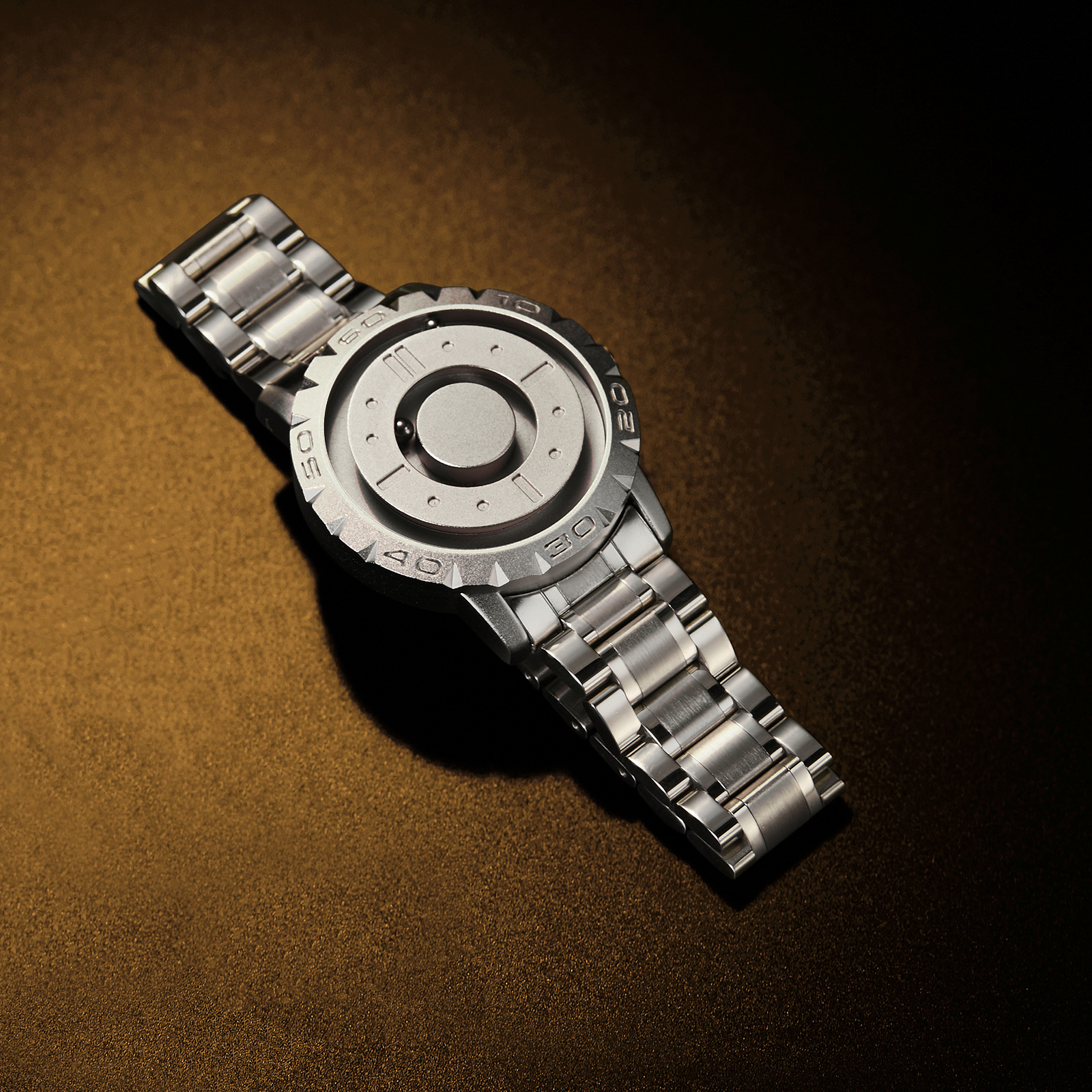 EUTOUR磁力滚珠男士个性创意手表潮黑科技炫酷概念无边框设计手表详情图2