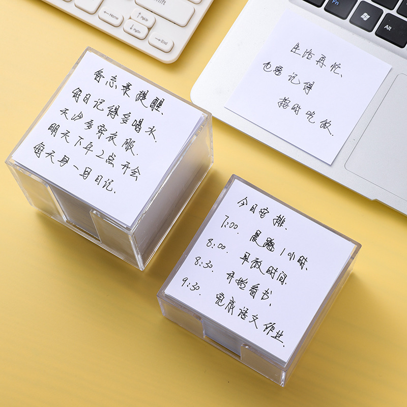 Wholesale of office white sticky notes, note-taking notes, sticky paper, square creative stationery Specification image