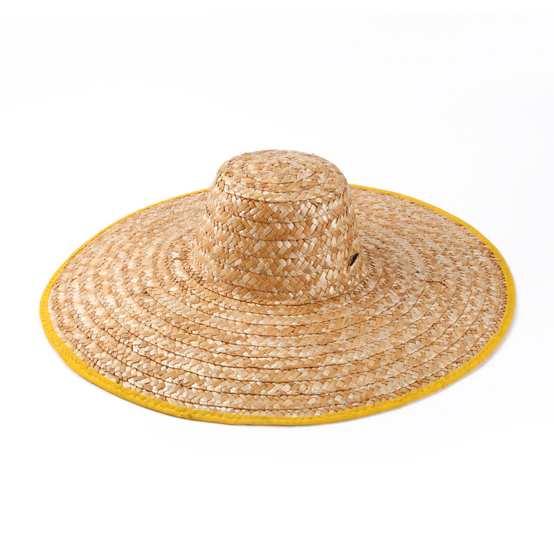 Rural Straw Hat Migrant Workers Summer Men's And Women's Cool Hat 20 Inch Border Sunshade Straw Hat With Large Dome Brim Item Picture