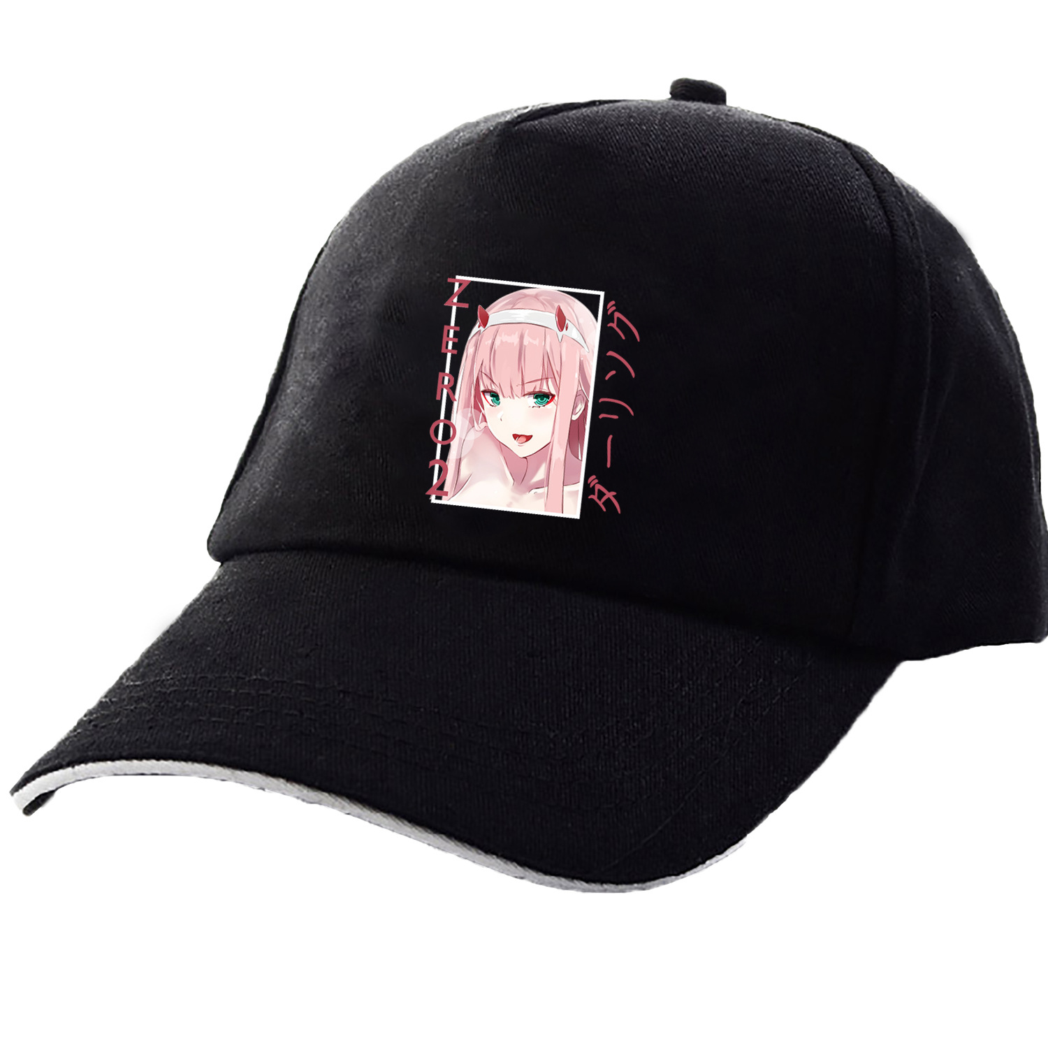 2021 Cross-border arling in the franxxx anime new printed sunscreen baseball cap cap