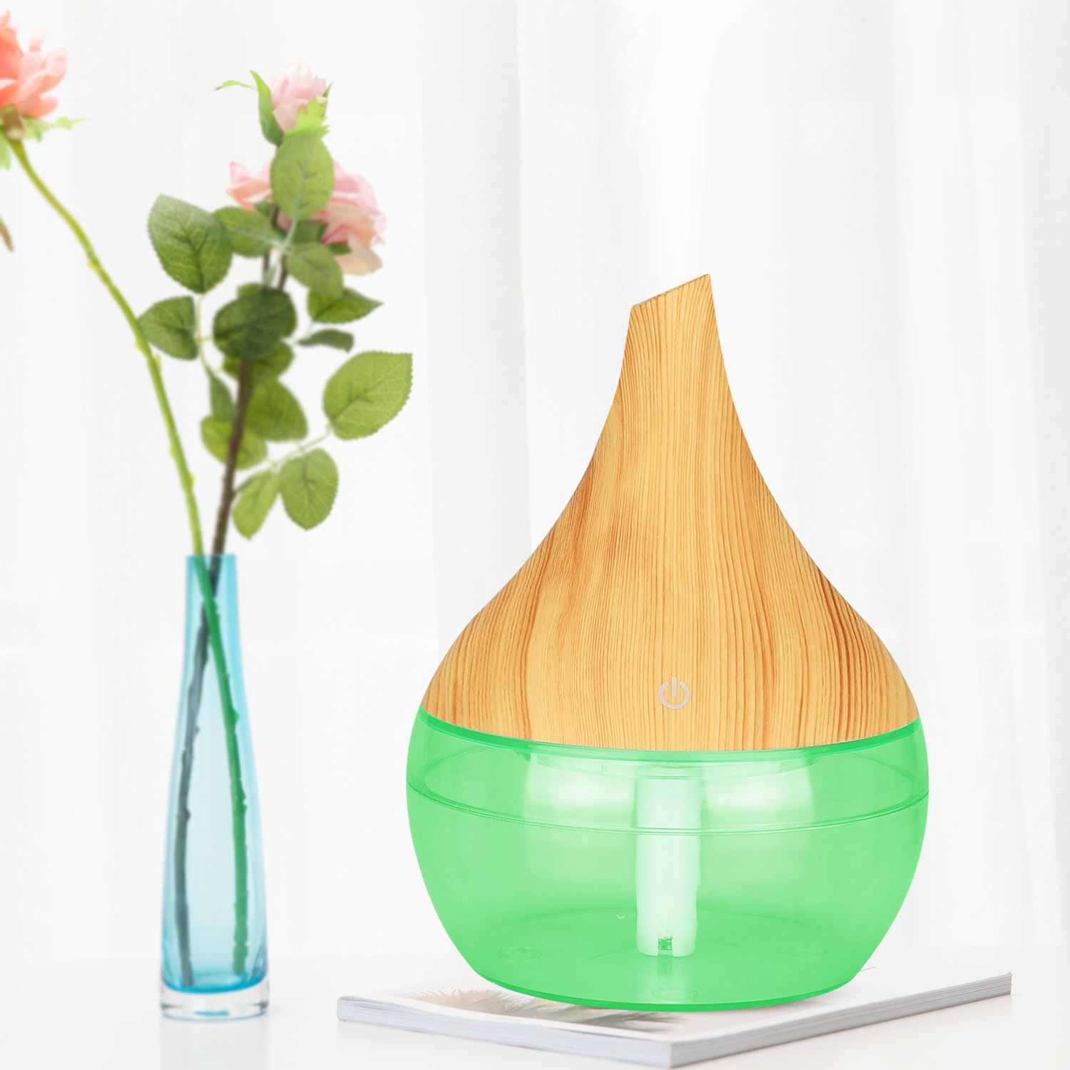 超声波USB迷你雾化加湿器香薰家用办公室300ML空气净化加湿器批发详情24