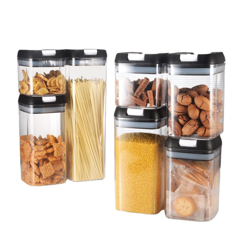 Amazon Exploded 7 Sets Of Storage Tank Food Grade Kitchen Supplies Grain Multi-Grain Sealed Tank Plastic Fresh-Keeping Box Item Picture