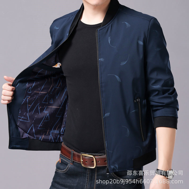 Middle-aged and elderly men's clothing, jackets, spring and autumn thin jackets, men's wear, dad's wear, casual men's clothes