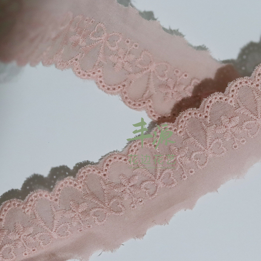 Bow Lace Pink Lace Accessories Lace Love Lace All Cotton Embroidery Lace Children's Wear Item Picture