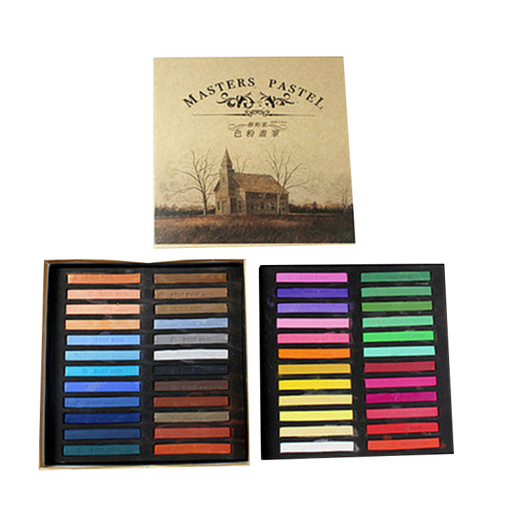 色粉笔马利12色24色36色48色彩色粉笔颜料彩绘色粉染发棒色粉定制详情图5