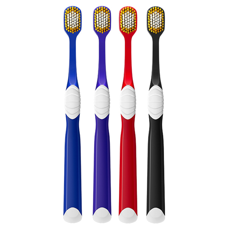 [4 Sets] 65 Holes Japanese Wide Toothbrush Super Soft Soft Hair Adult Home Pack Daily Necessities Wholesale Item Picture