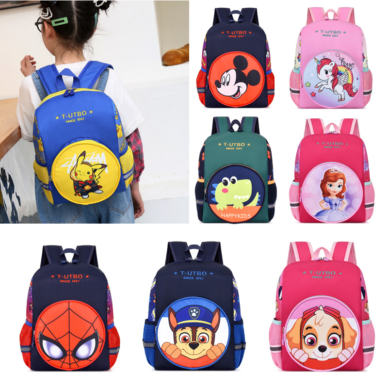 New children's schoolbags for children aged 2 to 6 in kindergartens, preschool classes, large and small classes, and cute cartoon bags for boys and girls details Picture