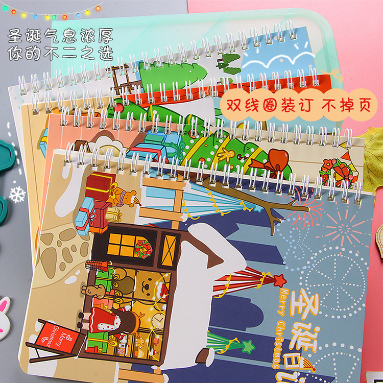 A5 Coil This Christmas Student Diary Cartoon Prize Gift Notepad Wholesale Creative Stationery Notebook Specification drawing