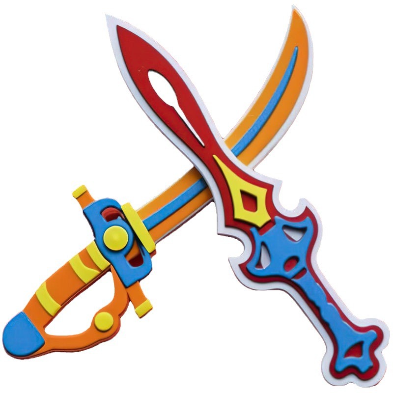 Children's foam toys, diy foam assembly, eva foam sword shield, EVA simulation sword props Item Picture