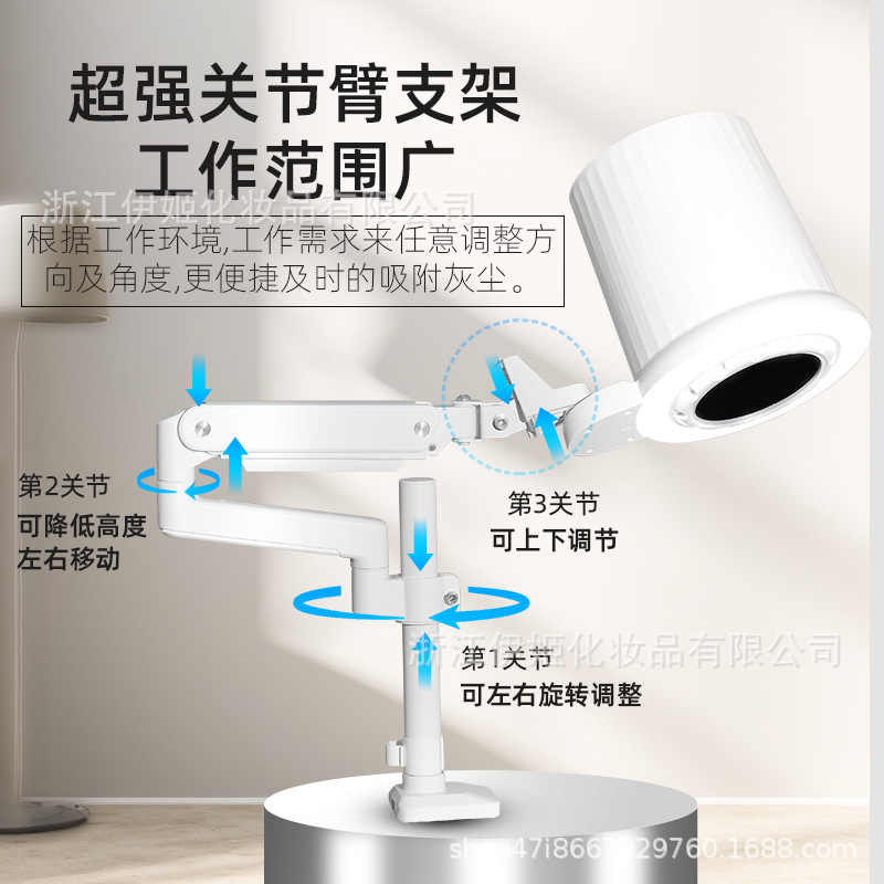 二代高端美甲吸尘器照明桌面顶吸4BLANC同款德国风机顶部大吸力