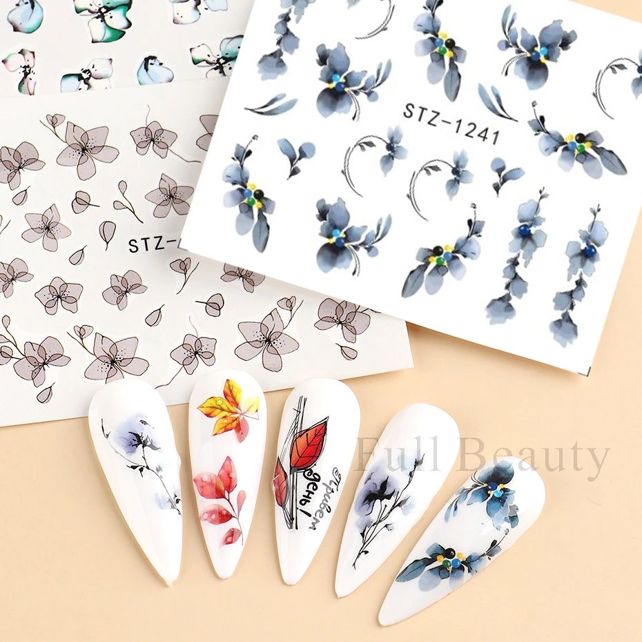 Cross-border supply nail watermark stickers, Halloween pumpkin spider web nail stickers, watermark nail stickers wholesale Application Scenario