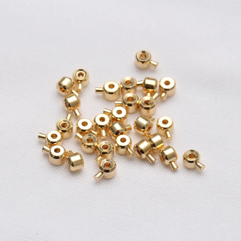 14K Gold Accessories Necklace Buckle Buckle Diy Handmade Bracelet Finishing Clip Wire Rope Fishing Line Locator Buckle Specification drawing