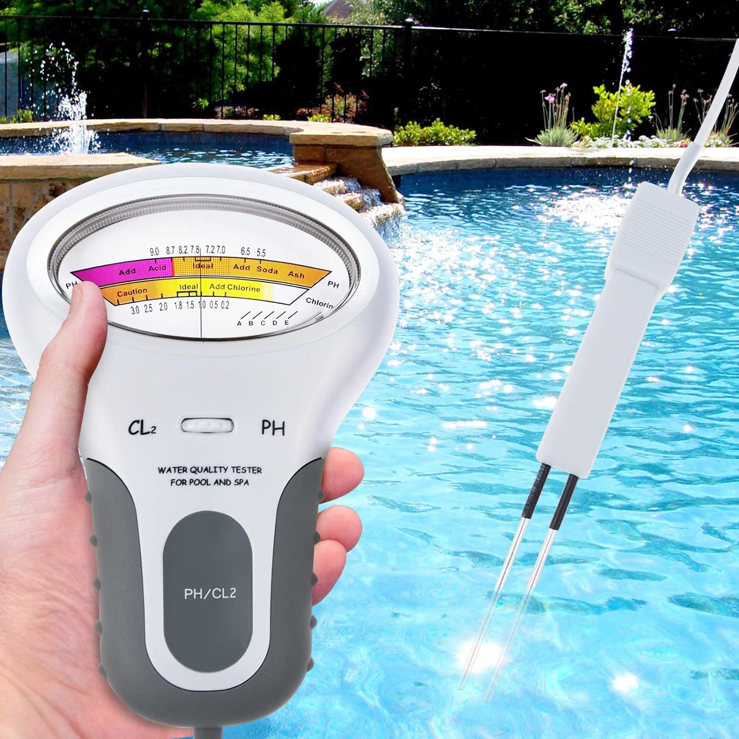 Foreign trade PC102 New swimming Pool water quality Tester, PH Test pen, Water Quality detector CL water quality monitor