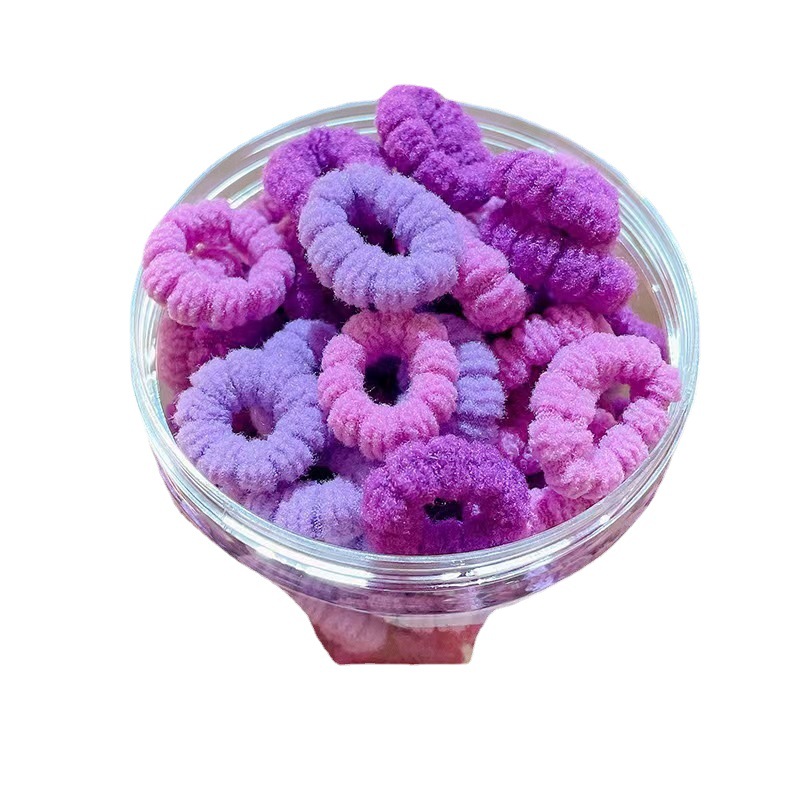 Wholesale of 100 boxed colored thumb children's headbands, small rubber bands, ins high appearance level and high elasticity hair band headwear Item Picture