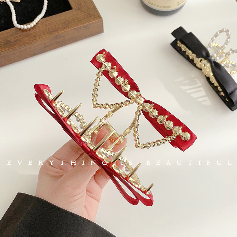 Strass coreano perlas orejas de conejo arcos grapa de pelo grapa de pelo nuevo clip de pelo temperamento clip de tiburón accesorios de pelo Application Scenario