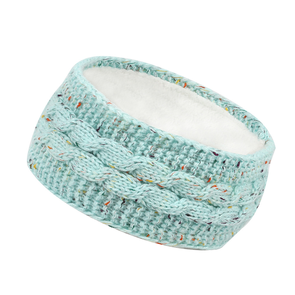 New winter fleece hair accessories, cross-border autumn and winter woolen knitted hair bands, European and American warm sports headbands, ear protecters pic 12