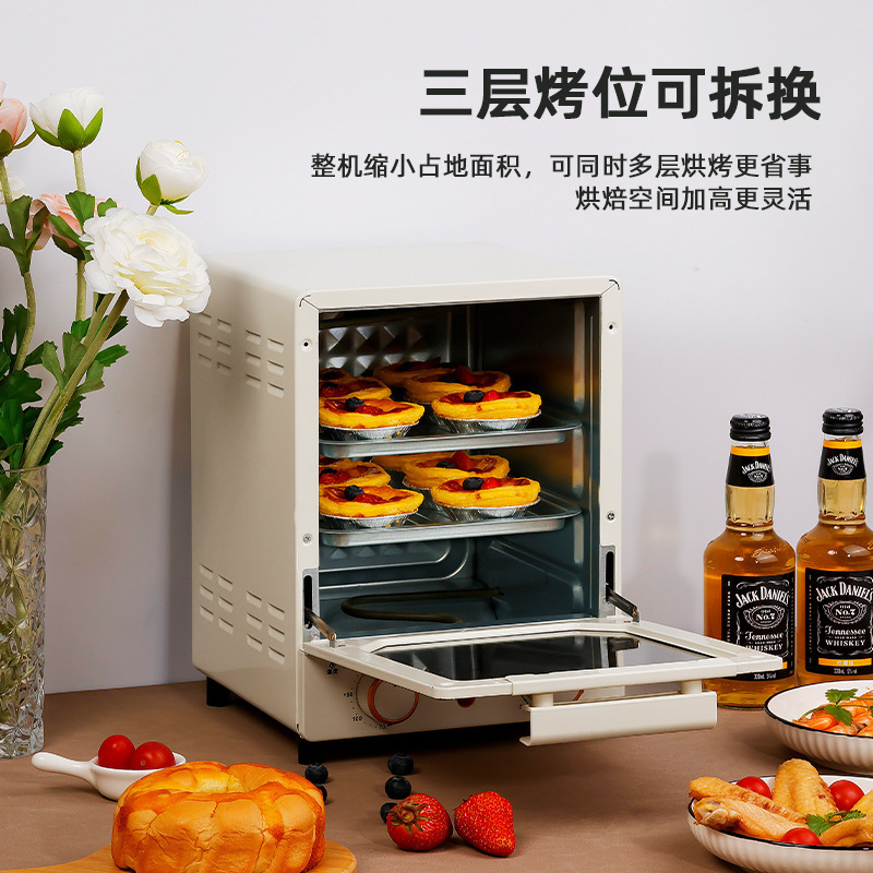 家用电烤箱15L大容量面包机跨境英文蛋糕机多功能电烤炉厂家直销