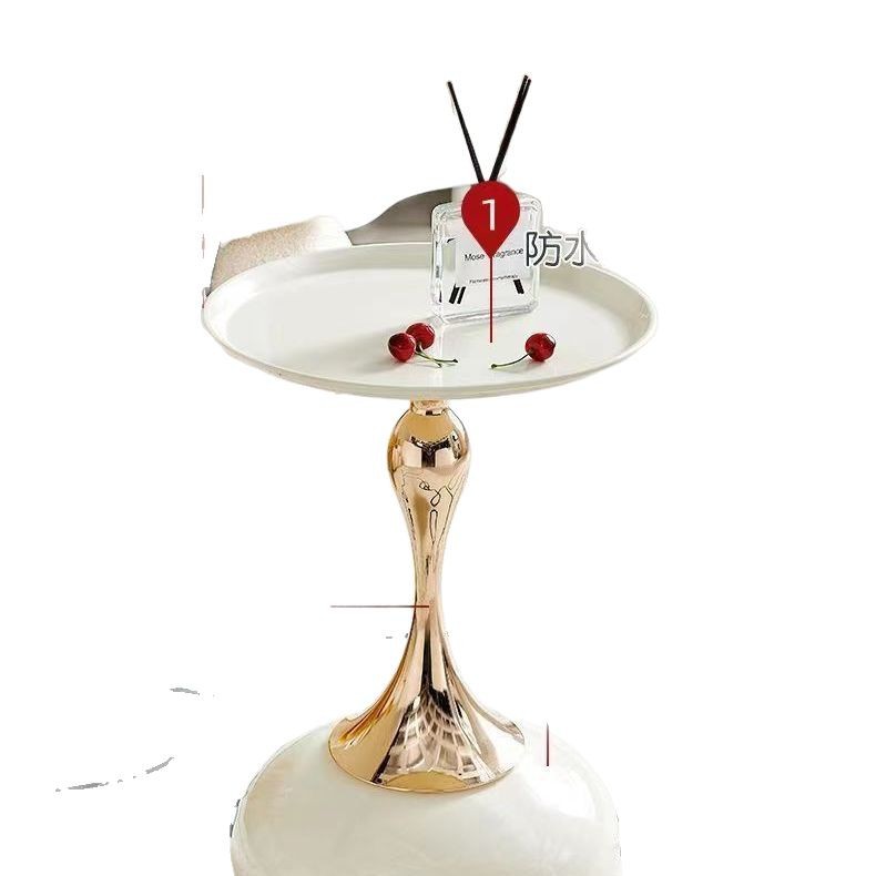 The coffee table, beside the sofa, a small, stylish Italian light luxury modern round table, a movable corner table, and a convenient bedside table Item Picture