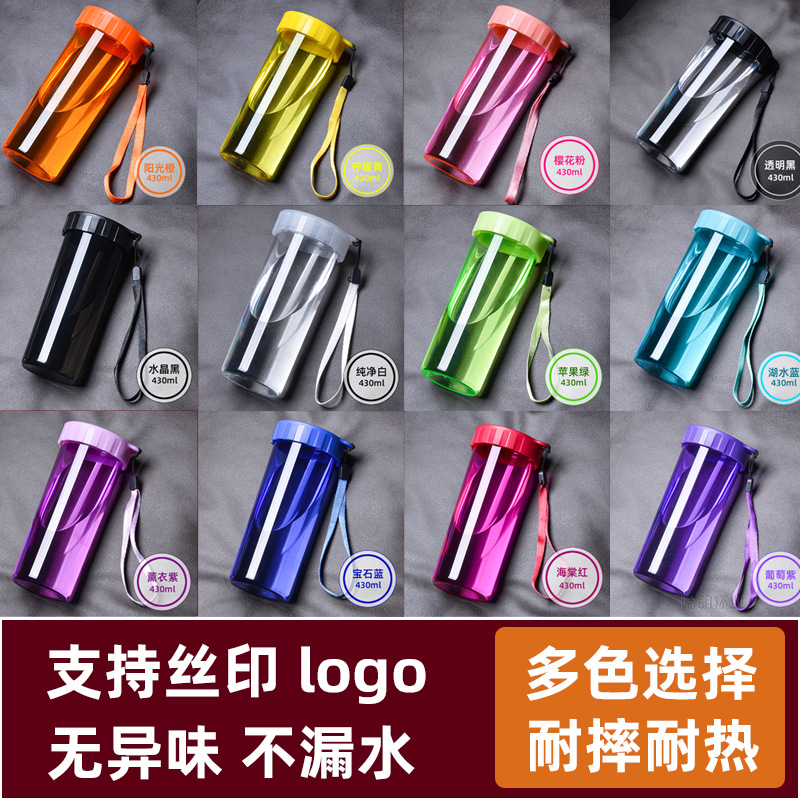 Pc Plastic Water Cup Summer Student Korean Version Portable Break Resistant Cup Casual Cup Advertising Small Gift Wholesale Printing Logo details Picture