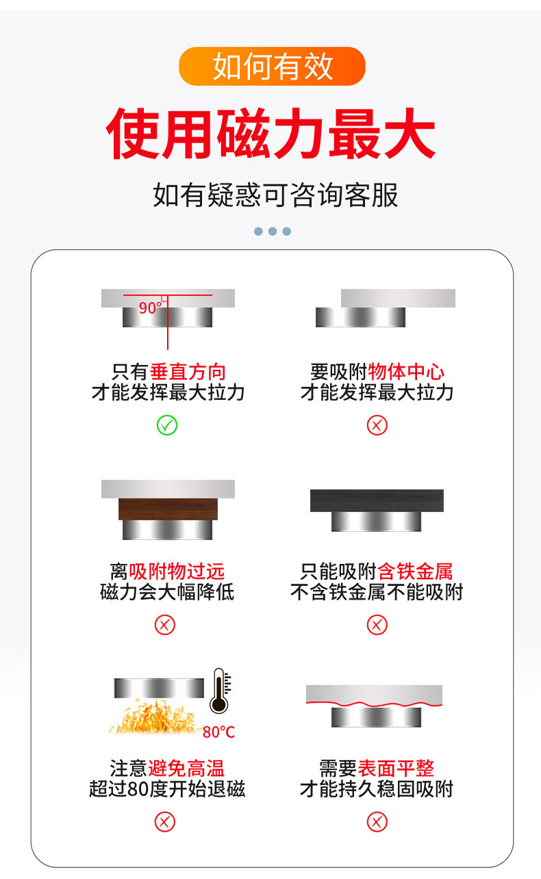 强力磁铁小圆片吸铁石圆形钕铁硼强磁冰箱贴强力磁铁磁扣磁吸贴片详情7