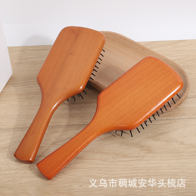 Simple New Home With Beech Hair Massage Comb Memory Elastic Comb Teeth And Electrostatic Dual Purpose Comb Specification drawing