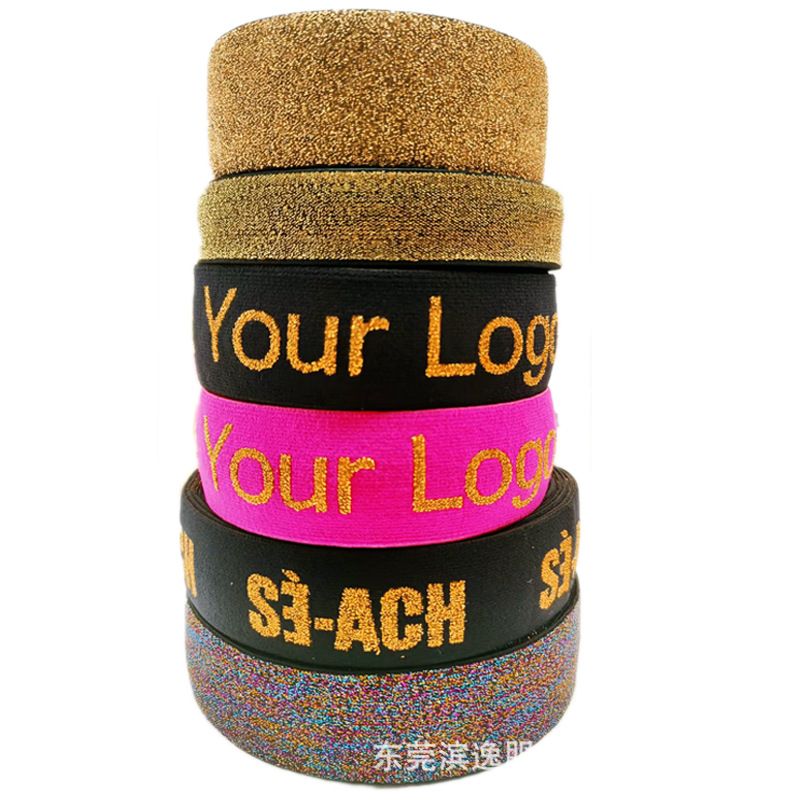 2Cm Polyamide Lettering Elastic Nylon Cup Set Elastic With Printable Lettering Elastic Box Binding Elastic Band details Picture