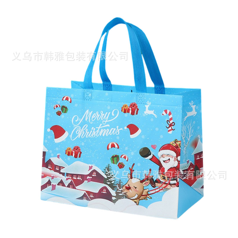 Cross-border Amazon in-stock laminated Christmas non-woven bags, shopping bags, gift bags, hand-carry bags manufacturer wholesale Application Scenario