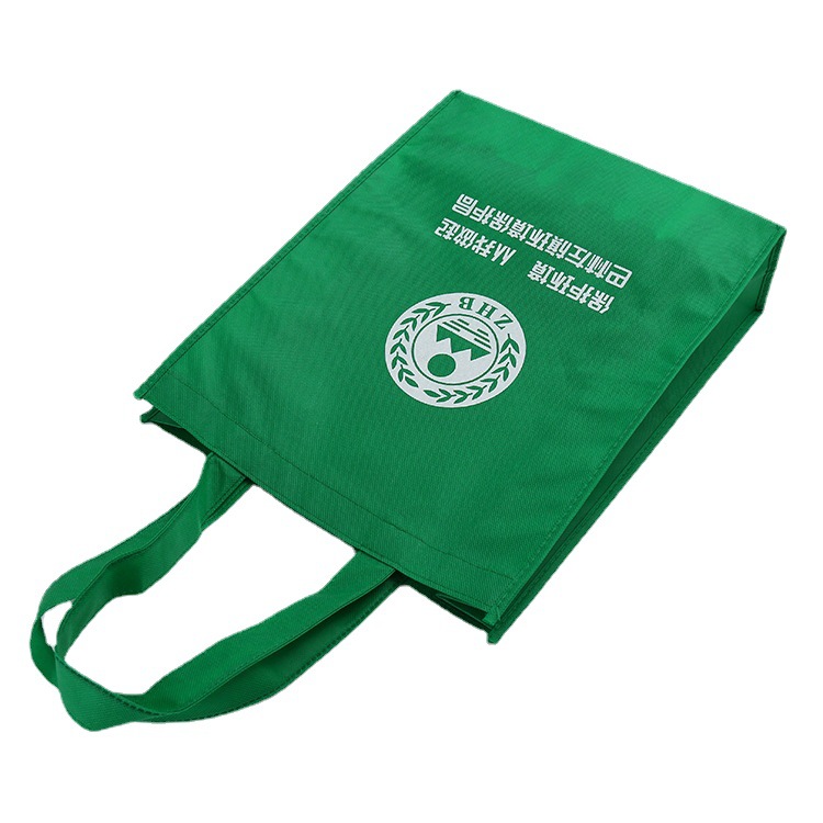 Hot-pressed folding laminated non-woven fabric bags, hand-held bags, gift bags, takeout handbags, promotional shopping bags, printed logos Item Picture