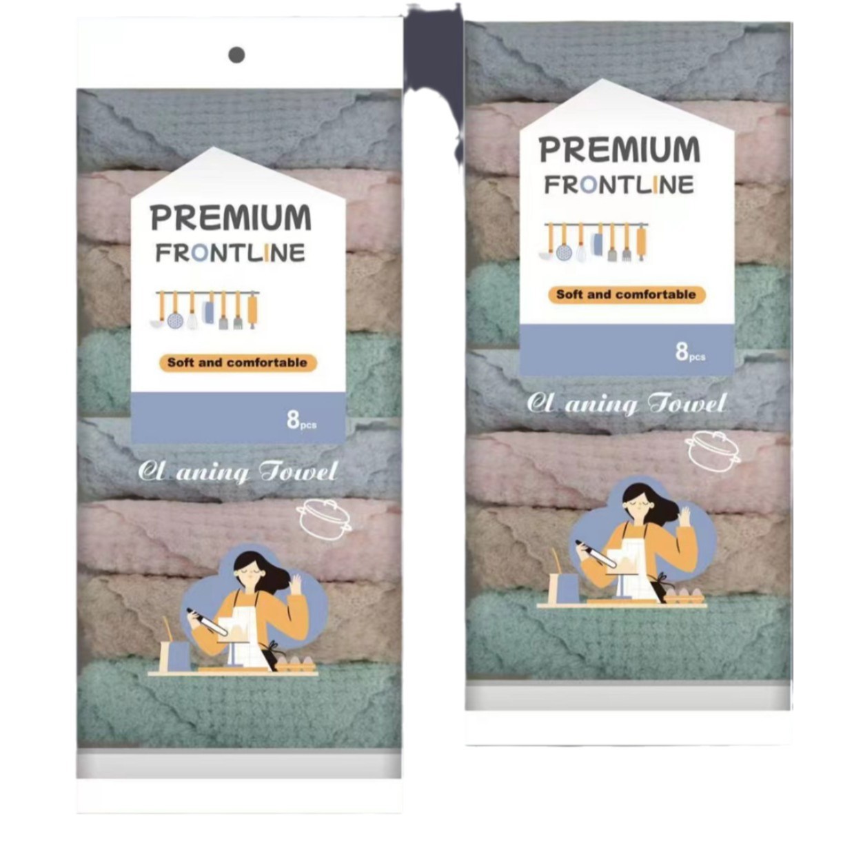 New type of cleaning cloth, non-stick, kitchen-specific dishcloth, rag for wiping tables, absorbent, thickened multi-functional cleaning cloth Item Picture