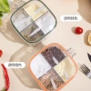 The seasoning box is a household transparent four-compartment large-capacity seasoning jar. The bottle cap is one-piece sealed and moisture-proof with one hand press details Picture