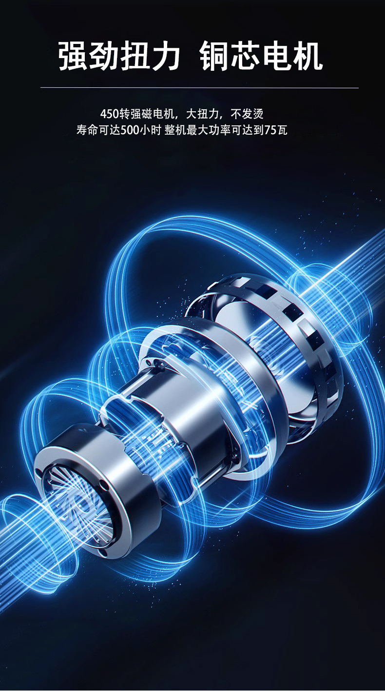 电动清洁刷浴室庭院清扫机打磨抛光扫雪扫树叶六合一可伸缩清扫刷详情9