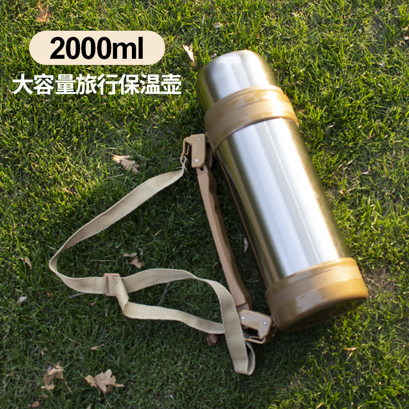 304 stainless steel insulated cup, portable handle vacuum travel kettle, outdoor large-capacity sports water kettle details Picture