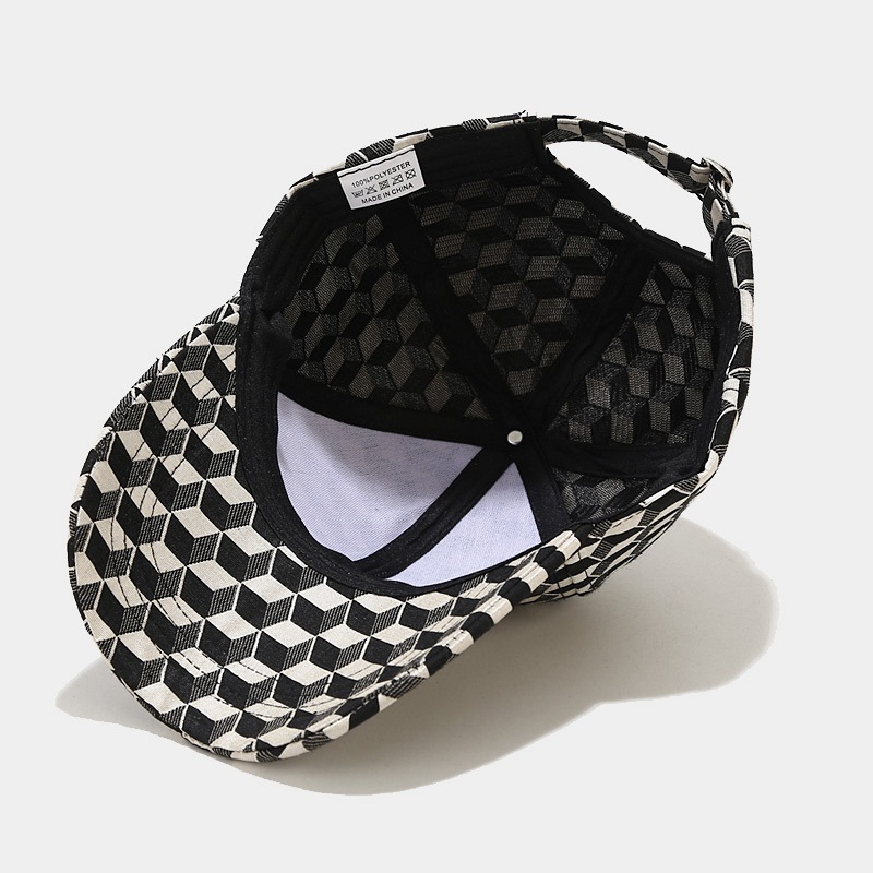 Spring And Autumn New Amazon Hot Three-Dimensional Plaid Pattern Baseball Cap Women's Tide Outdoor Sunscreen Visor Hat Men's Hat Application Scenario