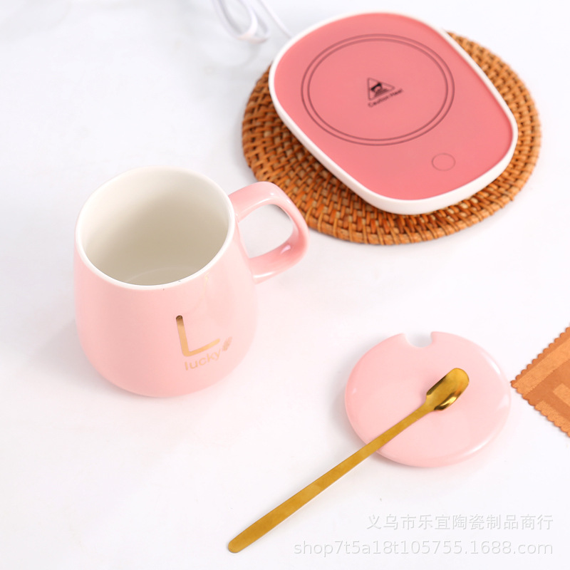 Constant Temperature Cup 55 Degrees Warm Cup Handle Gift Box Ceramic Coaster Business Mug Activity Logo Accompanying Hand Gift Application Scenario