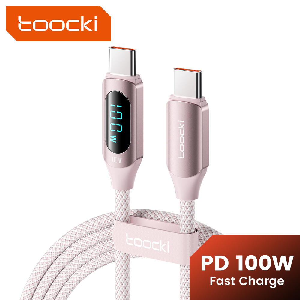 ToockiPD100W fast charging digital display data cable is suitable for charging digital devices of Huawei and iPhone 15 mobile phones and tablets details Picture