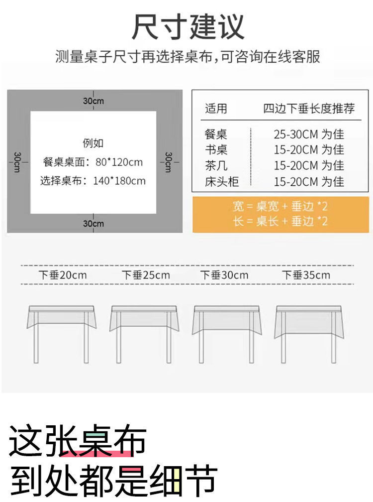2025新款高级轻奢桌布防水防油防烫免洗PVC简约餐桌布桌布茶几布详情7