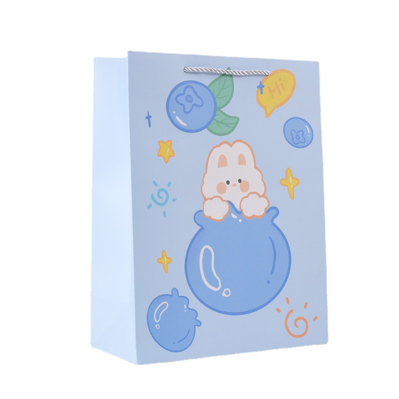 New White Card Thick Gift Bag Cartoon Animal Tote Bag Children's Day Gift Wrapping Paper Bag Item Picture