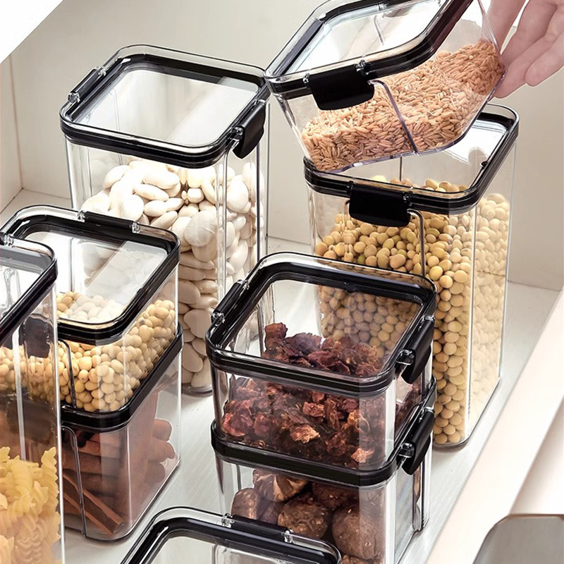 Sealed Jar Kitchen Grain Container Storage Jar Tea Nut Moisture Proof Fresh-Keeping Box Food Grade Transparent Storage Jar details Picture
