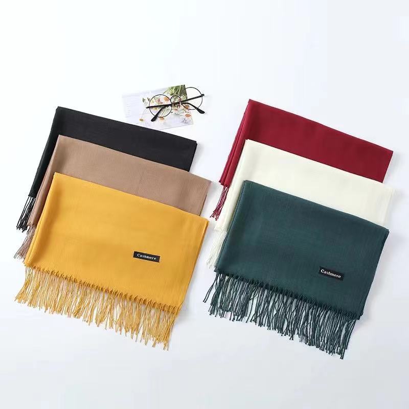 Annual Meeting Imitation Cashmere Scarf For Women 100G Thin Solid-Color Gift Scarf For Men And Women Warm Shawls Cross The Border Tide