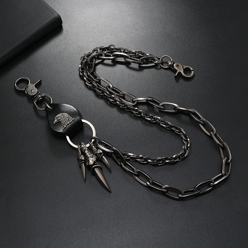 Cool and trendy men's and women's trouser chain, punk hip-hop street dance, denim waist chain, fashionable and versatile metal trouser accessories details Picture