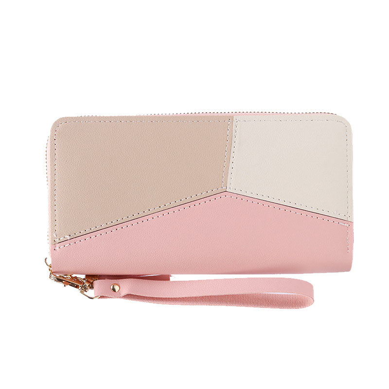 Trend Splicing Long Women's Purse Bag 2023 Trend Large Capacity Zipper Card Bag Convenient Function Purse Item Picture